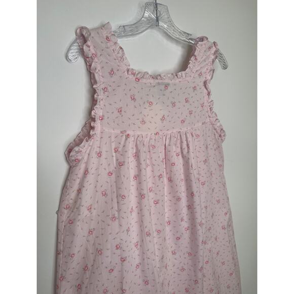 NWT Vintage Miss Elaine for Lord & Taylor Cotton Floral sleeveless Nightgown M - Picture 13 of 14